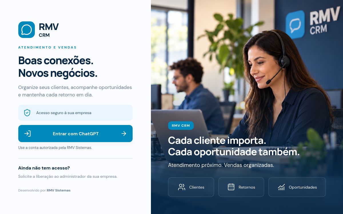 Novo layout publicado do RMV CRM